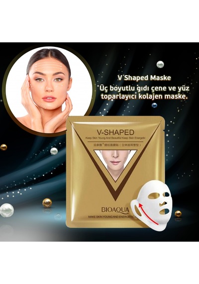 V Shaped Gıdı ve Yüz Ovalını Toparlayıcı Maske