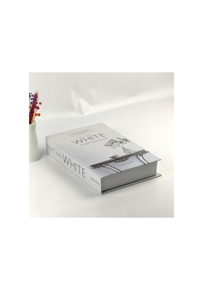 Tr Kitap Görünümlü Dekoratif Kutu, White