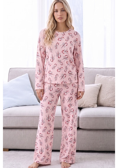 Siyah İnci Desenli Termal Kumaşlı Ultra Soft Yumuşak Örme Pijama Takımı 26226916 Pembe Siyah İnci Desenli Termal Kumaşlı Ultra Soft Yumuşak Örme Pijama Takımı 26226916 Pembe