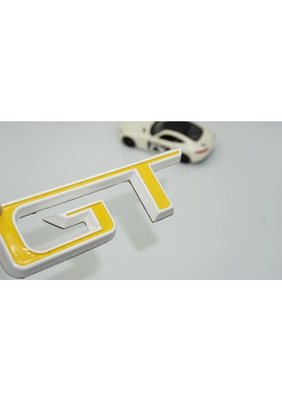 Dk Tuning Mustang Gt Bagaj Sarı Beyaz Logo Arma Ford İle Uyumlu