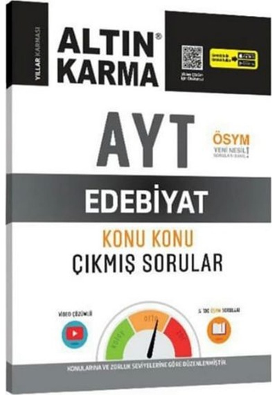 AYT Edebiyat Konu Konu Çıkmış Sorular -  Altın Karma Yayınları