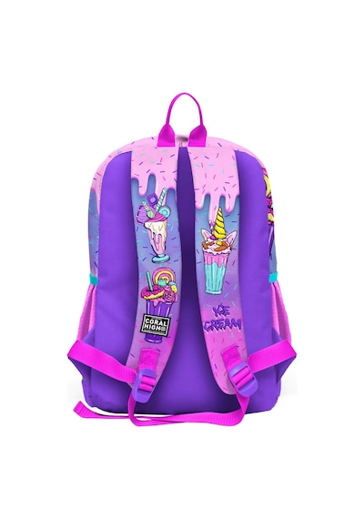 Coral High Kids Pembe Mor Milkshake Dondurma Desenli 3 Lü Okul Çanta Seti Set0123749