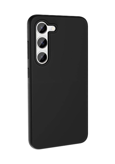 Galaxy S23 Kılıf M-safe Şarj Özellikli Sıvı Teknolojili Silinebilir Sert Zore Kivi Kapak - Siyah