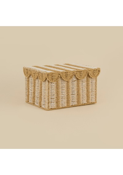 Karaca Home Nelia Kapaklı Organizer Sepet 45x32,5x25 Cm Kahverengi