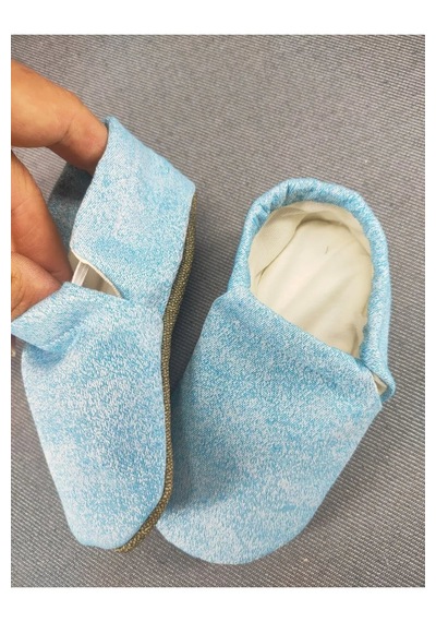 Loove Bebe Bebek Patik Ev Kreş Ayakkabısı Panduf Lastikli Ergonomik Tasarım Koyu Mavi Lacivert