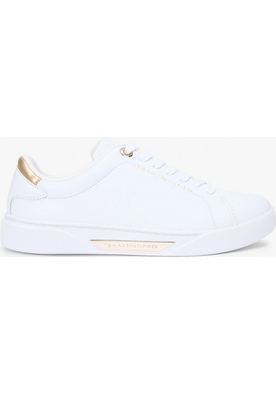 Tommy Hilfiger Klasik Şık Kort Stili Kadın Beyaz Sneaker Fw0fw09019ybs Beyaz