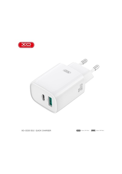 Özel Seri Ev Aleti Adaptör Mobil Aksesuar Xo Ce30 30w Pd & Qc 3.0 Hızlı Şarj Cihazı