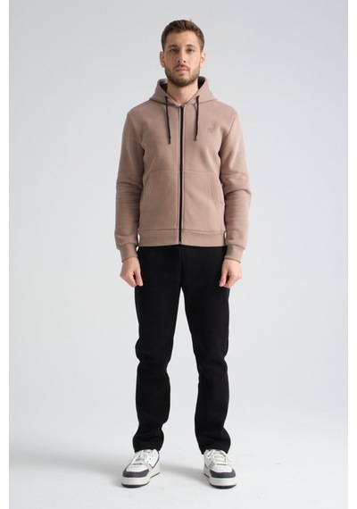 Shooter Sportswear Shooter Erkek Kışlık Eşofman Takımı Luxe Regular Kapüşonlu Vizon