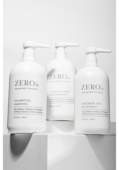 Zero/o Naturally Kind Shampoo 444 Ml + Conditioner 444 Ml + Shower Gel 444 Ml