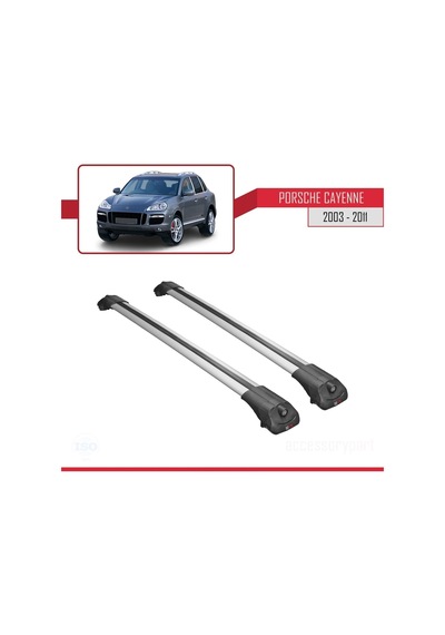 Porsche Cayenne 2003-2011 Arası İle Uyumlu Ace-1 Ara Atkı Tavan Barı Gri