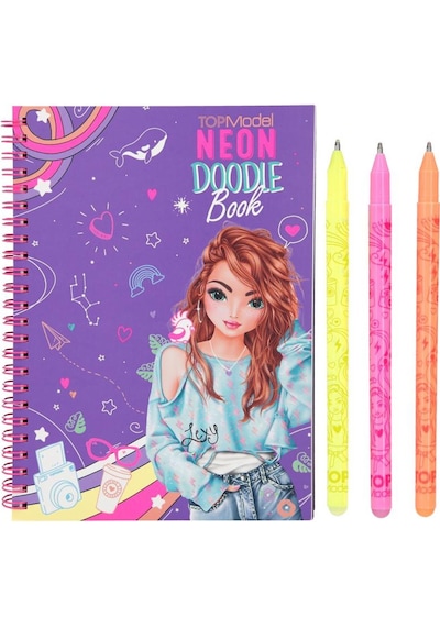 Top Model Neon Kalem Setli Neon Doodle Kitap