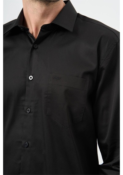 İmza Siyah Uzun Kol Düz Bez Ayağı 041 Sert Yaka Classic Comfort Fit Gömlek 1004245323 Siyah İmza Siyah Uzun Kol Düz Bez Ayağı 041 Sert Yaka Classic Comfort Fit Gömlek 1004245323 Siyah