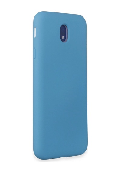 Samsung Galaxy J7 Pro / J730 Kılıf Nano İçi Kadife Silikon - Mavi