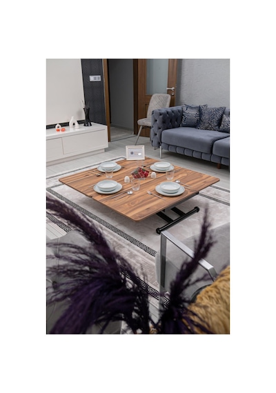 Home Üst Tabla Mdf Urartu Oval Köşe Alt Siyah Renk
