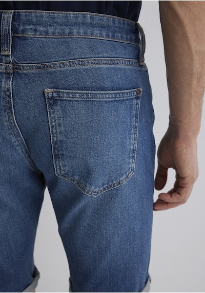 Mavi - Tim Street Gölgeli Indigo Mavisi Jean Şort 0428487143 Mavi