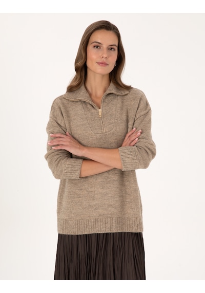 Pierre Cardin Kadın Vizon Kazak /triko 50316329-vr052 Vizon