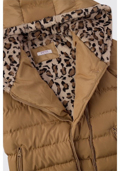 Panço Kız Çocuk Camel Kaban Kahverengi