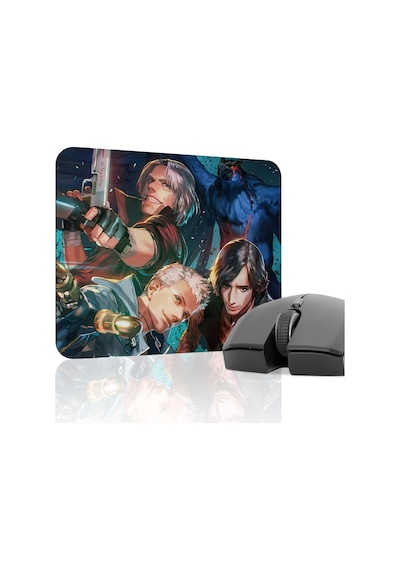Devil May Cry Kaymaz Dikişli Kauçuk Oyuncu Mousepad V3 - 22x18 Gaming Mouse Pad Fare Altlığı