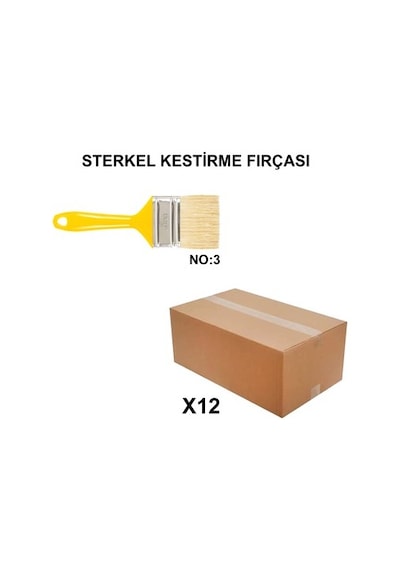 No 3 Kestirme Fırça, 12 Adet Profesyonel Set