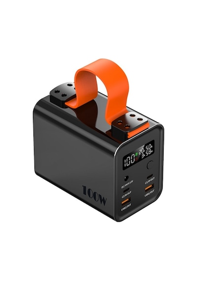 Powerbank 60.000 Mah 100w Hızlı Şarj Type-c Dijital Ekranlı Taşınabilir Güç Kaynağı-1753 Siyah