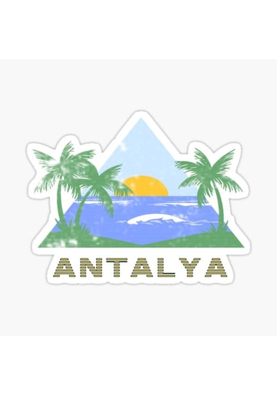 Antalya Araba Sticker Yapıştırma 17 Cm