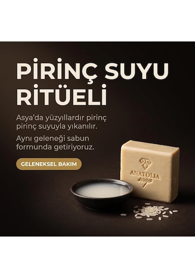 Mysia Koleksiyonu Pirinç Sabunu Doğal Bitkisel Yağlardan Oluşur Cildi Temizler, Kirlerden Temizler. 125gr 285 ML