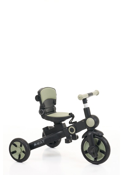 Flow 9in1 Smart Trike Çift Yönlü, Yatabilir, Katlanabilir, Denge Bisikleti Özellikli Bebek Ve Çocuk Bisikleti Haki