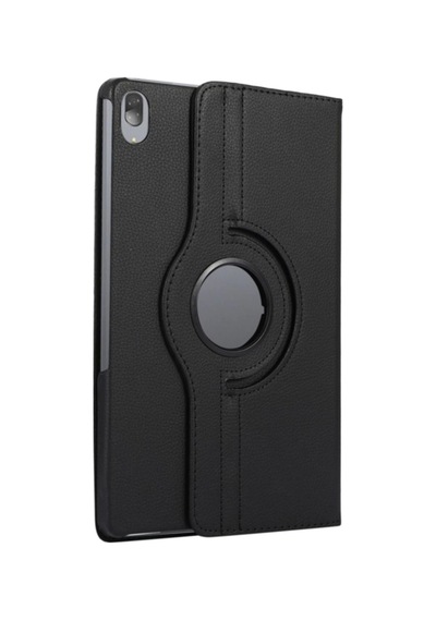 Lenovo Tab M8 8 Inç Tb-8505f 360 Derece Dönerli Yatay Dikey Standlı Kılıf - Siyah Arka Kapak