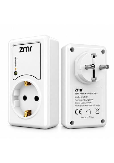 Zmr Yüksek Voltaj Korumalı & Çocuk Korumalı Tekli Akım Korumalı Priz Zmr-385