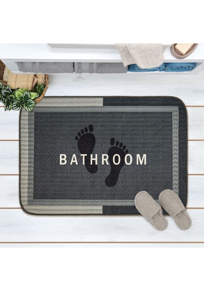 Soft Bathroom Dikdörtgen Sihirli Banyo Paspası - Antrasit - 50x70 Cm Çok Renkli
