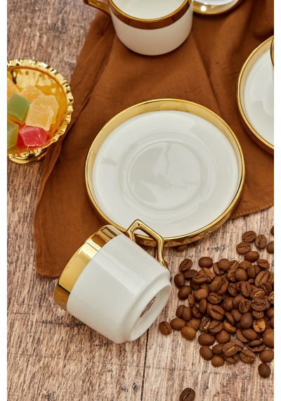 Cooker 100 Ml 6'lı Altın Yaldızlı Porselen Çay Fincan Takımı Diğer