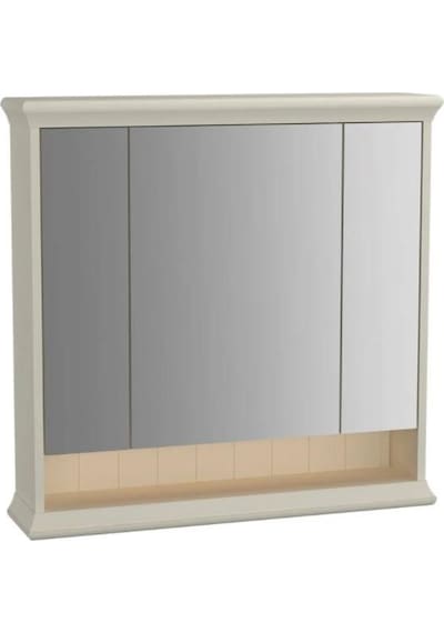 VitrA Valarte 80 Cm Fildişi Banyo Dolabı Aynalı Üst Modül 62233 Gri