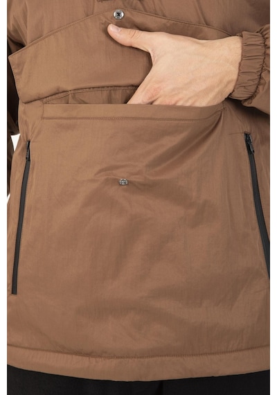 Maraton Sportswear Comfort Erkek Kapşonlu Uzun Kol Basic Taba Yağmurluk 21353-taba Taba