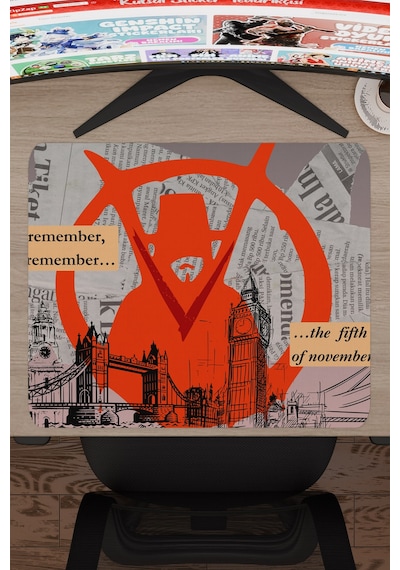 V For Vendetta 2 V3 48x40 Xl Gaming Kauçuk Kaymaz Taban Mouse Pad Fare Altlığı