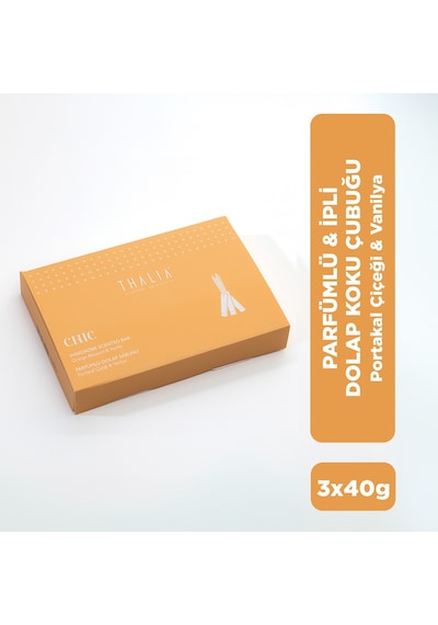 Thalia Home Portakal Çiçeği & Vanilya Kokulu İpli Dolap Kokusu Çubuğu 3 x 40 G