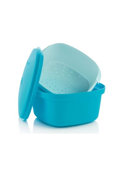 Tupperware Süzgeçli Servis Kabı Mavi Esc Çok Renkli
