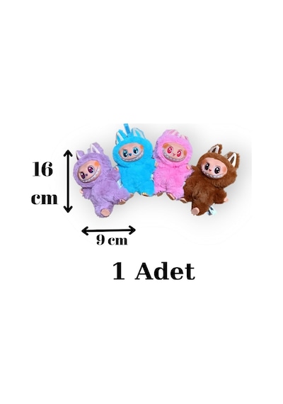 Labubu Oyuncak Anahtarlık Peluş Bebek Çok Renkli