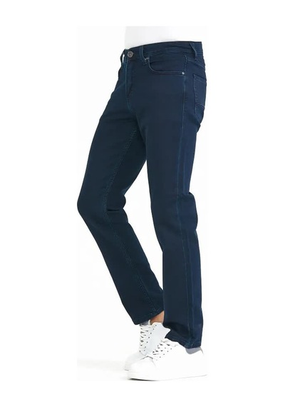 Digital Jeans Normalkesim Fermuarlı Genişpaça Yüksekb Açık Lacivert Açık Gri
