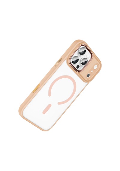 Joko Apple iPhone Uyumlu iPhone 17 Pro Terea Magsafe Kapak - Pembe Renkli