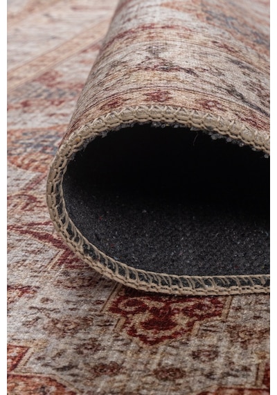 Artloop Folk Krem Vintage Etnik Madalyonlu Klasik Desenli Dokuma Tabanlı Şönil Halı Al 573 Krem Madalyonlu Klasik Desenli