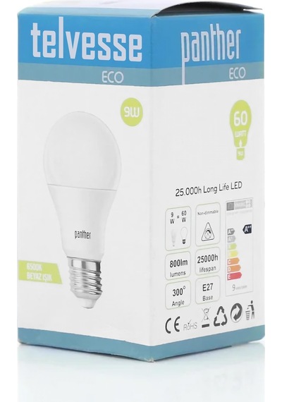4 Adet 9w Beyaz Led E27 Ampul Tasarruflu Lamba 6500 K Beyaz Işık 800 Lümen 9w 60w