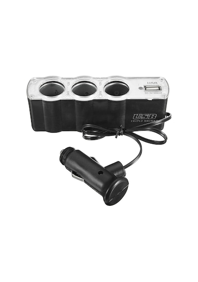 Çakmaklık Çoğaltıcı Oto Araç Kablolu 3Lü ve Usb Girişli