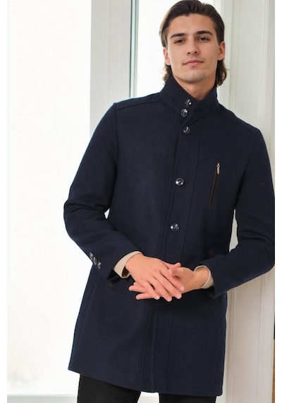 Plt9386 Dewberry Erkek Palto-lacivert Lacivert