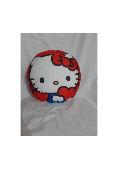 Hello Kitty Kırmızı Fondesenlı Tasarım Yastık Kırmızı