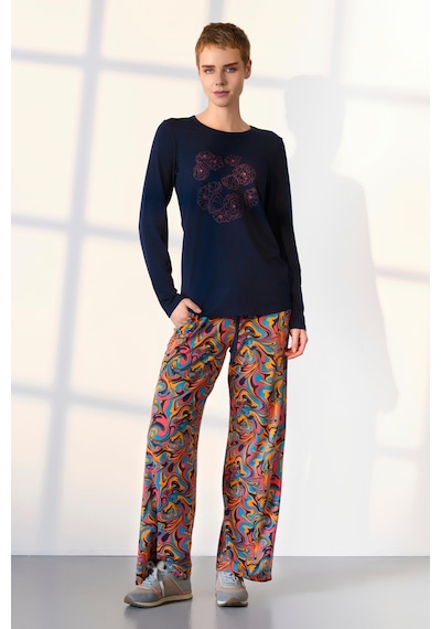 Doreanse Kadın Desenli Renkli T-shirt Pijama Takımı 25k4047-standart Çok Renkli