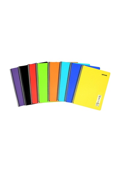 Flex Neon A4 Defter 96 Yaprak 4 Kareli 4 Çizgili Defter Seti Çok Renkli