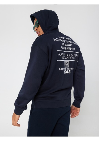 Oversize Fit Erkek Sweatshirt Lacivert