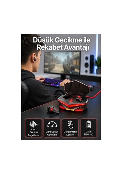 Astraltech Bluetooth Kulaklık Hd Ses Kaliteli Işıklı Metal Kasa Ios Android Uyumlu Mikrofonlu