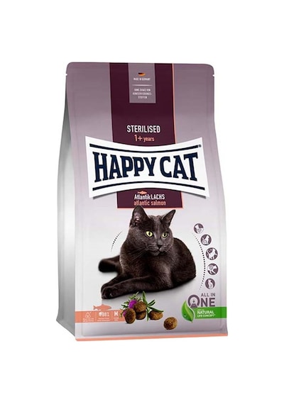 Happy Cat Atlantik Lachs Somonku Kısırlaştırılmış Yetişkin Kedi Maması 10 KG