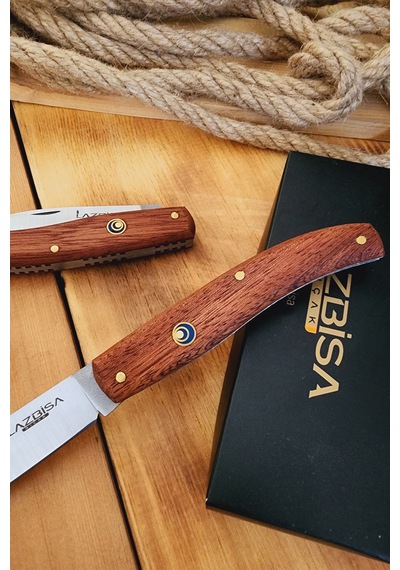 Ceviz Sap Çakı Kamp Çakısı Outdoor Piknik Bahçe Çakısı Çk128 Kahverengi